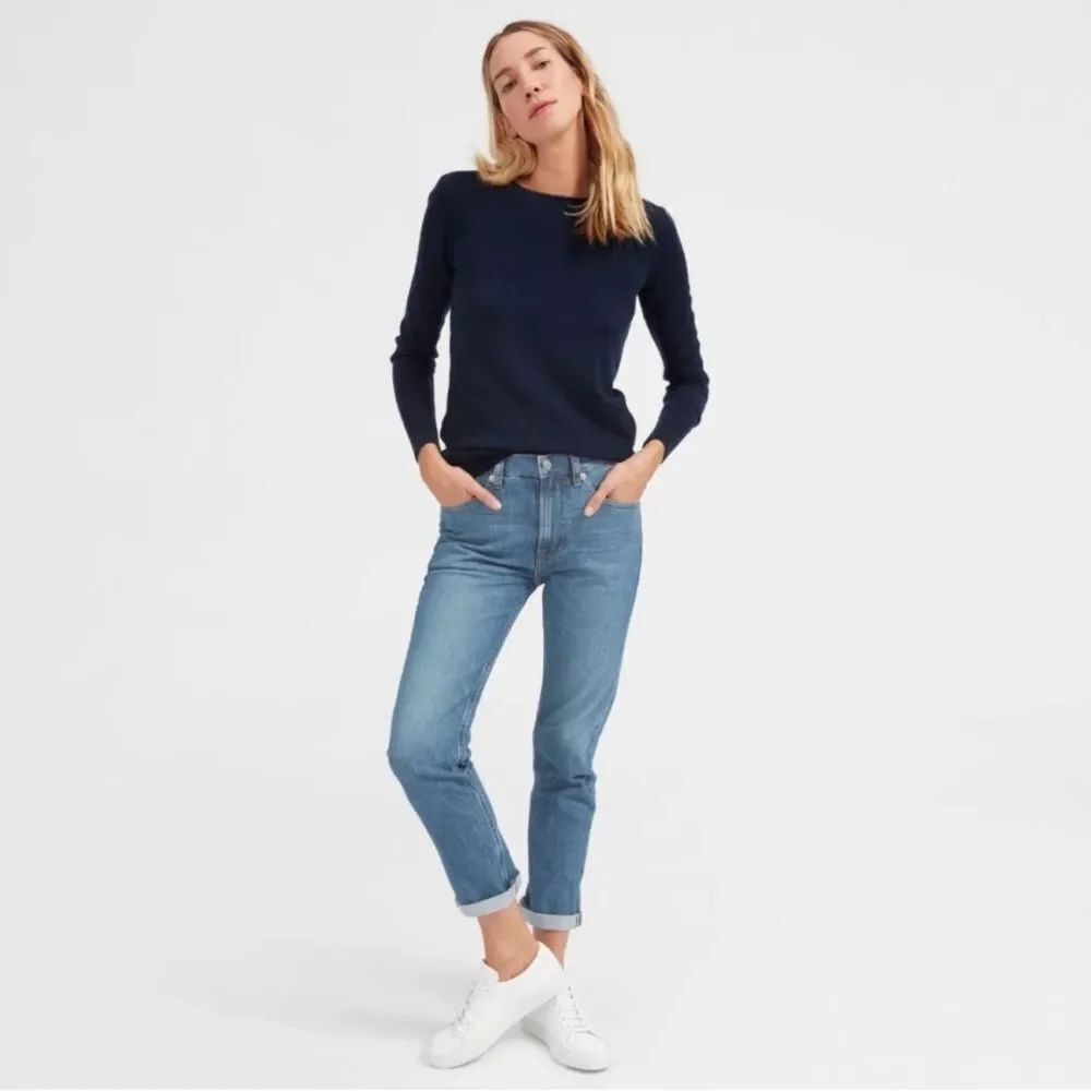 Brand NEW / NWOT Everlane Medium Light Wash High Rise Boyfriend Jeans